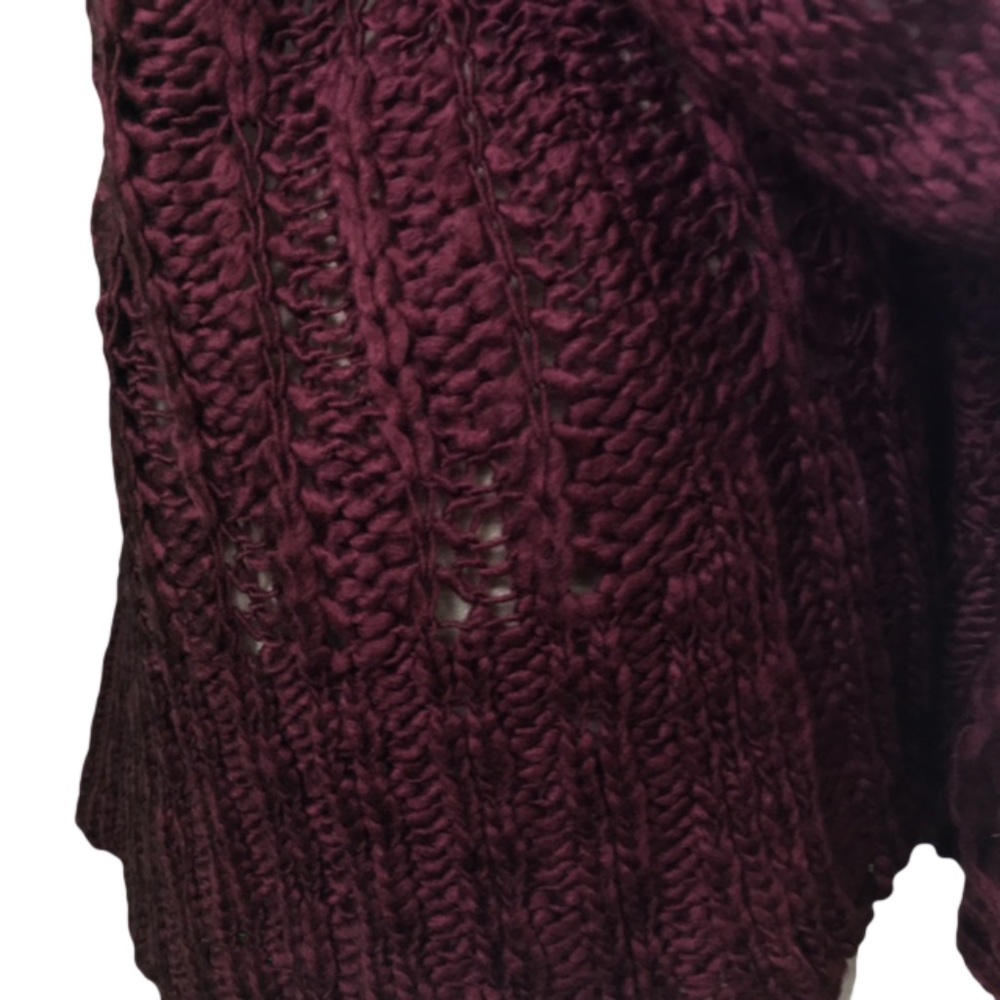 NWT Mystree Burgundy Knit Tassel Cardigan - Picture 5 of 5